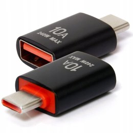 Przejściówka adapter z USB na USB-C do smartfona laptopa komputera 10A 240W