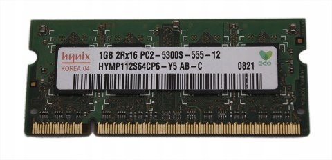 PAMIĘĆ RAM HYNIX 1GB DDR2 SO-DIMM DO LAPTOPA 5300S