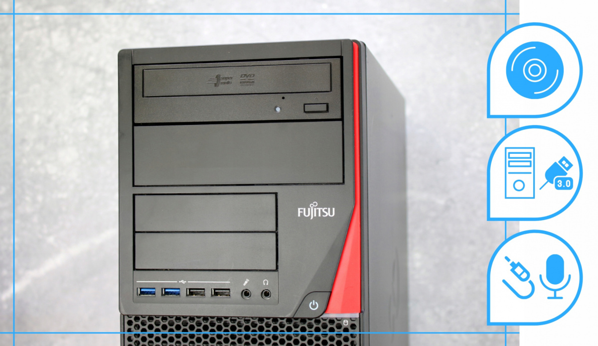 Fujitsu Esprimo P720 Tower Intel Core i3 16GB DDR3 512GB SSD DVD Windows 10 Pro