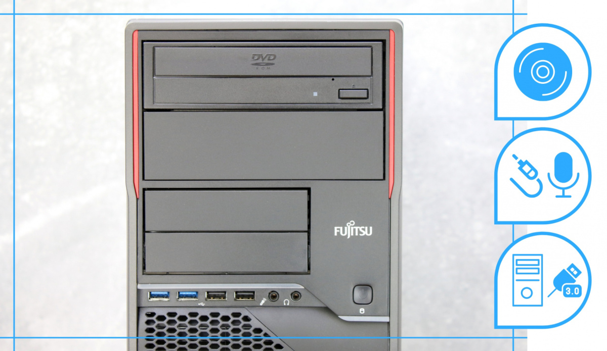 Fujitsu Celsius W420 Tower Intel Core i3 8GB DDR3 1000GB SSD DVD Windows 10 Pro