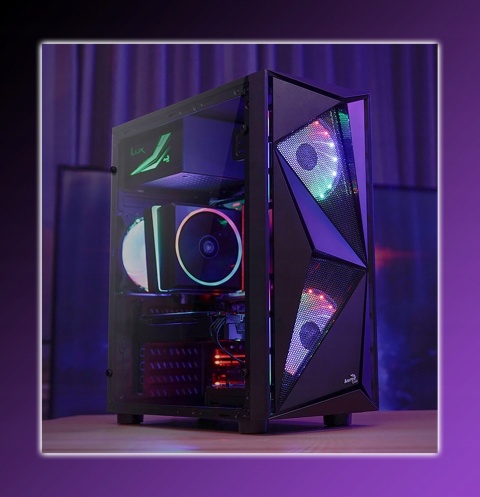 Gaming Aerocool Cosmo Tower Intel Core i5 GeForce GT 1030 16GB DDR3 512GB SSD Windows 10 Pro