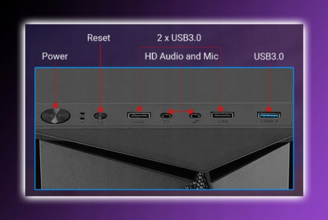 Gaming Aerocool Cosmo Tower Intel Core i7 GeForce GT 1030 16GB DDR3 512GB SSD Windows 10 Pro