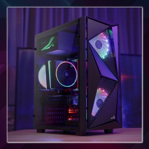 Gaming Aerocool Cosmo Tower Intel Core i7 GeForce GTX 1050 Ti 16GB DDR3 620GB HDD + SSD Windows 10 Pro