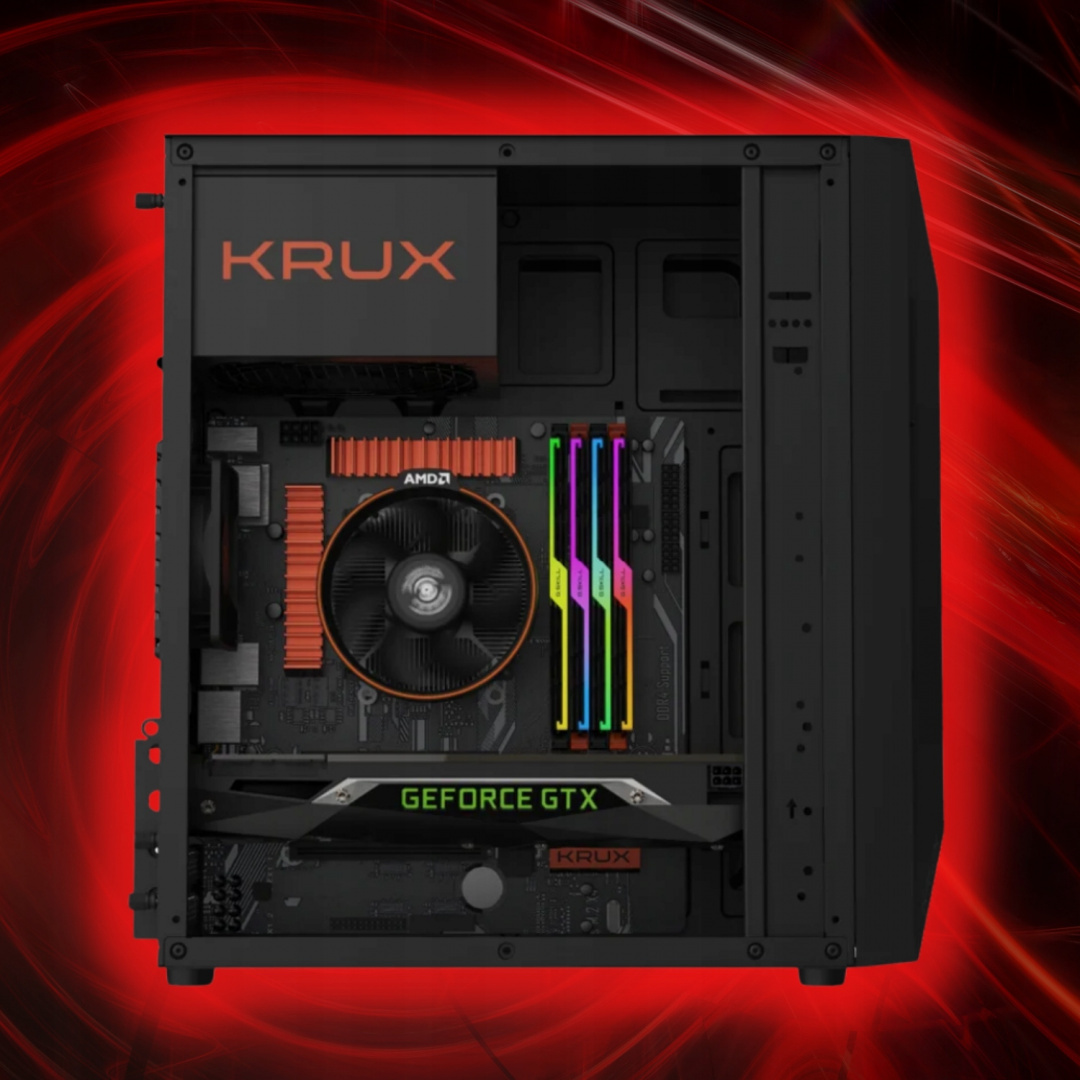 Gaming Krux Astro Tower Intel Core i5 GeForce GT 1030 8GB DDR3 620GB SSD Windows 10 Pro