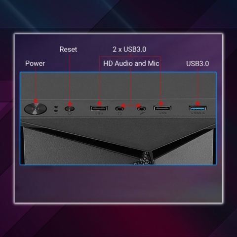 Gaming Aerocool Cosmo Tower Intel Core i7 GeForce GTX 1050 Ti 8GB DDR3 500GB HDD Windows 10 Pro