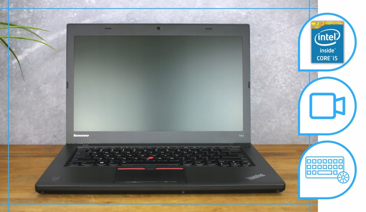 Lenovo ThinkPad T450 Intel Core i5 8GB DDR3 256GB SSD Windows 10 Pro 14"