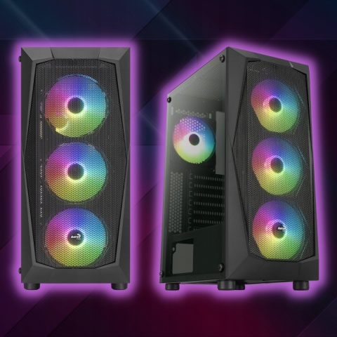 Gaming Aerocool Cosmo Tower Intel Core i7 GeForce GTX 1050 Ti 16GB DDR3 512GB SSD Windows 10 Pro