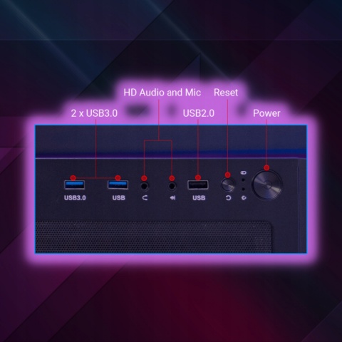 Gaming Aerocool Cosmo Tower Intel Core i7 GeForce GTX 1050 Ti 16GB DDR3 512GB SSD Windows 10 Pro