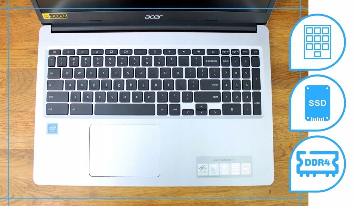 Acer Chromebook 315 Intel Celeron N 4GB 64GB eMMC Chrome OS 15.6"