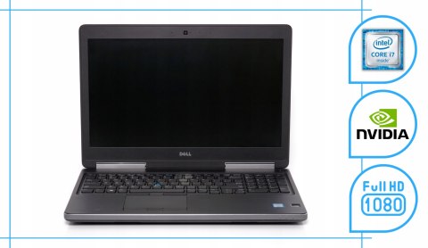 Dell Precision 7520 Intel Core i7 NVIDIA Quadro M2200M 8GB DDR4 512GB SSD Windows 10 Pro 15.6"