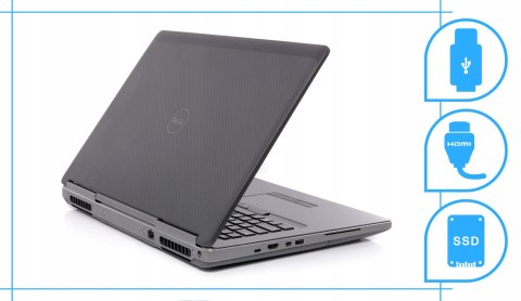 Dell Precision 7720 Intel Core i7 NVIDIA Quadro P3000 16GB DDR4 512GB SSD Windows 10 Pro 17.3"