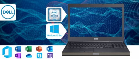 Dell Precision M6800 Intel Core i7 NVIDIA Quadro K3100M 32GB DDR3 1000GB SSD DVD Windows 10 Pro 17.3"