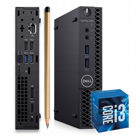 Dell Optiplex 3060 Tiny Intel Core i3 8GB DDR4 128GB SSD Windows 11 Pro