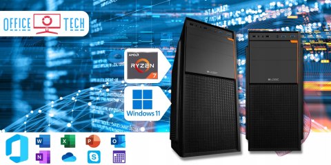 OfficeTech AMD Ryzen 7 32GB DDR4 1000GB SSD DVD Windows 11 Pro