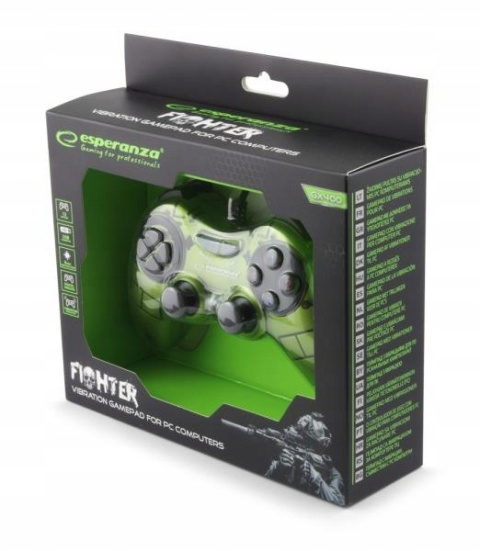 PRZEWODOWY GAMEPAD PAD DO KOMPUTERA PC USB ZIELONY