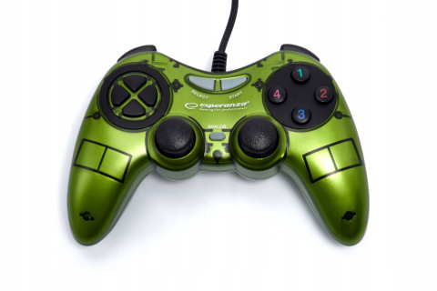 PRZEWODOWY GAMEPAD PAD DO KOMPUTERA PC USB ZIELONY