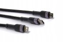 Kabel USB 3w1 USB-C Micro Lightning 100W 1.2m oplot 3 końcówki do ładowania