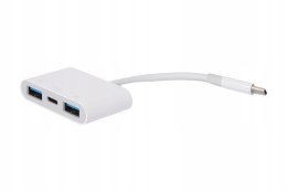 Kabel adapter przejściówka USB-C na 2x USB + USB-C do smartfona laptopa