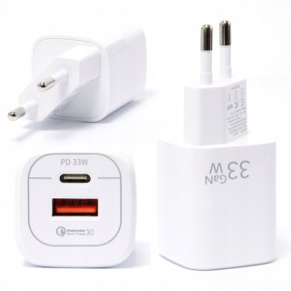 Ładowarka sieciowa zasilacz kostka USB USB-C 33W do telefonu laptopa szybka