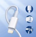 Kabel do ładowania iPhone iPad USB-C Lightning 1m transfer danych biały