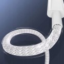 Kabel do ładowania smartfona USB-C USB-C 1m biały wytrzymały z oplotem