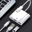 Kabel adapter przejściówka USB-C - RJ-45 LAN USB USB-C do smartfona laptopa