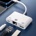 Kabel adapter przejściówka USB-C - RJ-45 LAN USB USB-C do smartfona laptopa