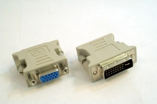 Adapter DVI VGA 24 5 Gembird szary niezawodny do komputerów