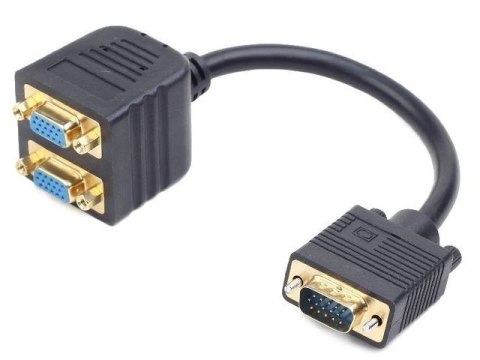Adapter VGA Gembird rozdzielacz 2x VGA 20cm czarny praktyczny