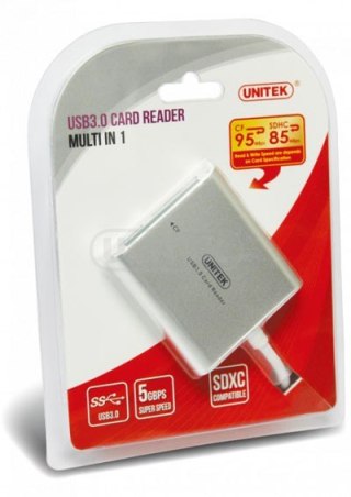 Czytnik kart Unitek Y9313 USB 3.0 aluminiowy z szybkim transferem danych