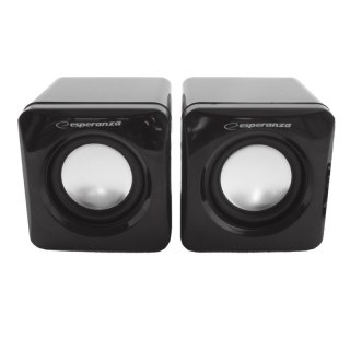 Głośniki Esperanza EP111 2.0 Cube USB czarne 2x3W do komputera