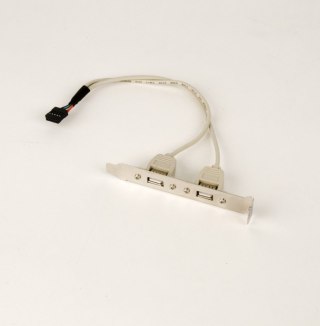 Gniazdo USB Gembird X2 na śledziu 15 cm z 2 portami USB 2.0