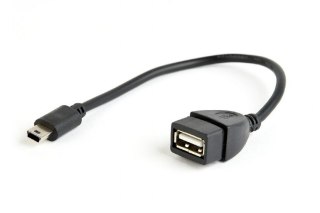 Kabel OTG USB Mini BM do USB AF 15 cm czarny adapter