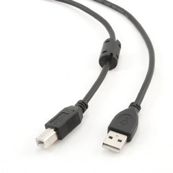 Kabel USB 2.0 Gembird AM-BM 4,5m ferrytowy czarny do komputera