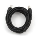 Kabel USB 2.0 Gembird AM-BM 4,5m ferrytowy czarny do komputera