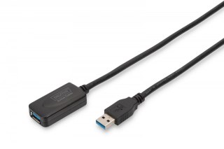 Kabel przedłużający USB 3.0 5m SuperSpeed czarny aktywny