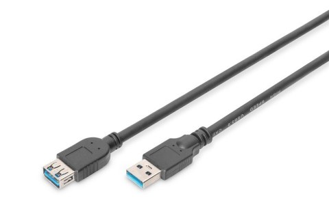 Kabel USB 3.1 Gen.1 przedłużacz 1,8m męski żeński czarny