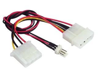 Kabel Gembird rozdzielacz zasilania 2xMOLEX 1x3PIN komputerowy 15 cm