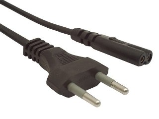 Kabel zasilający Gembird C7 2pin 1.8m do notebooka czarny
