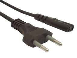 Kabel zasilający Gembird C8 1.8M VDE czarny do notebooka