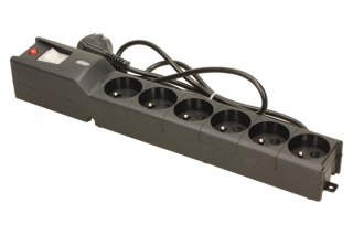 Listwa przeciwprzepięciowa Lestar LX 610 6 gniazd 1.5m czarna