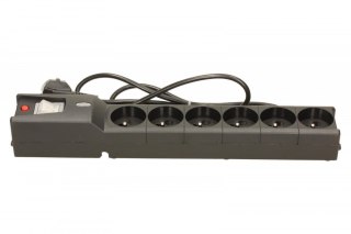 Listwa przeciwprzepięciowa Lestar LX 610 6 gniazd 1.5m czarna