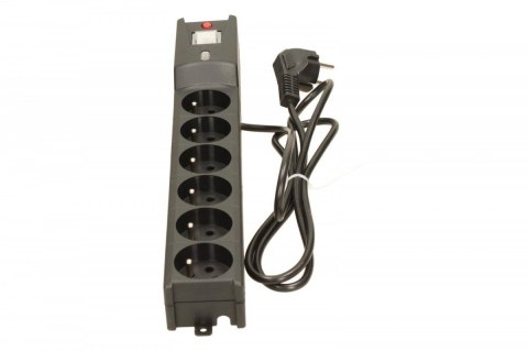 Listwa przeciwprzepięciowa Lestar LX 610 6 gniazd 1.5m czarna