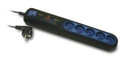 Listwa przeciwprzepięciowa Lestar LFT-2001A 3L EMI RFI 2.5m czarna