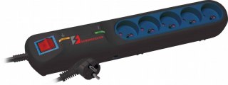 Listwa przeciwprzepięciowa Lestar LFT-2005 5 gniazd 2.5m czarna