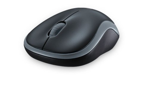 Mysz bezprzewodowa Logitech M185 szara ergonomiczna do biura