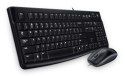 Logitech MK120 klawiatura i mysz przewodowy zestaw USB wytrzymały elegancki