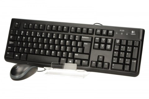 Logitech MK120 klawiatura i mysz przewodowy zestaw USB wytrzymały elegancki
