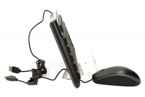 Logitech MK120 klawiatura i mysz przewodowy zestaw USB wytrzymały elegancki