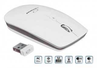 MYSZ Esperanza EM120W Saturn bezprzewodowa optyczna 2,4GHz ergonomiczna biała